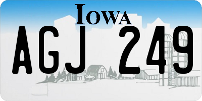 IA license plate AGJ249