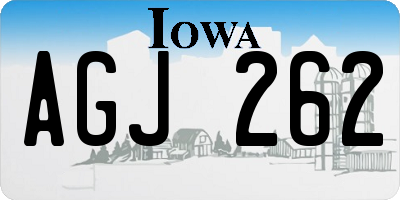 IA license plate AGJ262