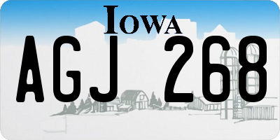 IA license plate AGJ268