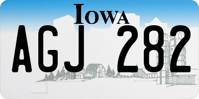 IA license plate AGJ282