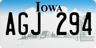 IA license plate AGJ294