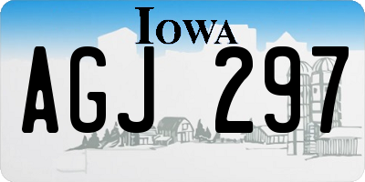 IA license plate AGJ297