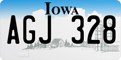 IA license plate AGJ328