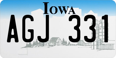 IA license plate AGJ331