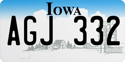 IA license plate AGJ332