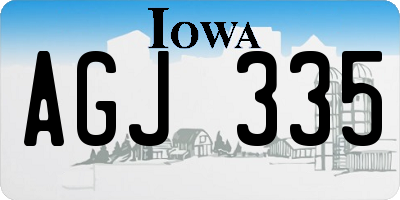 IA license plate AGJ335