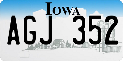 IA license plate AGJ352