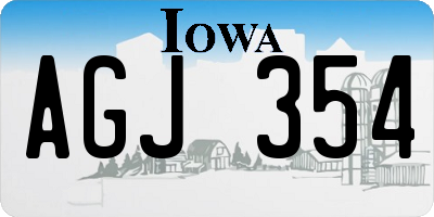 IA license plate AGJ354