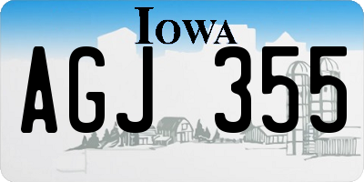 IA license plate AGJ355
