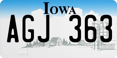IA license plate AGJ363