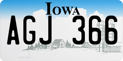 IA license plate AGJ366