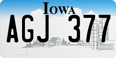IA license plate AGJ377