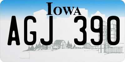 IA license plate AGJ390
