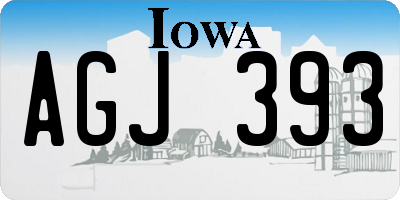 IA license plate AGJ393