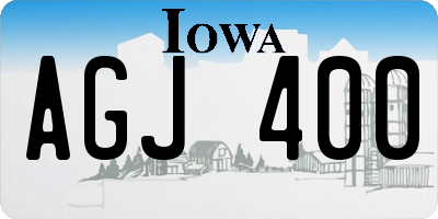 IA license plate AGJ400