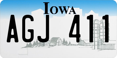 IA license plate AGJ411