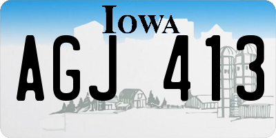 IA license plate AGJ413