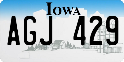 IA license plate AGJ429