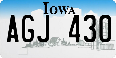 IA license plate AGJ430
