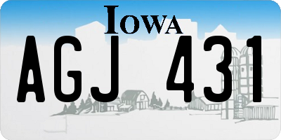 IA license plate AGJ431