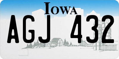 IA license plate AGJ432