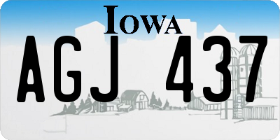 IA license plate AGJ437