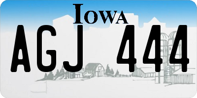 IA license plate AGJ444