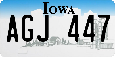 IA license plate AGJ447