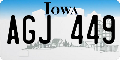 IA license plate AGJ449