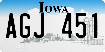 IA license plate AGJ451