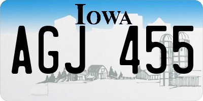 IA license plate AGJ455