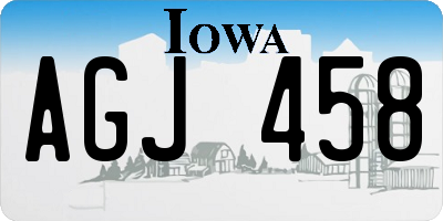IA license plate AGJ458