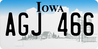 IA license plate AGJ466