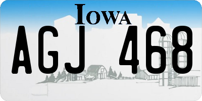 IA license plate AGJ468