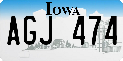 IA license plate AGJ474