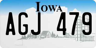 IA license plate AGJ479