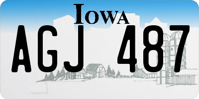 IA license plate AGJ487