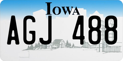 IA license plate AGJ488