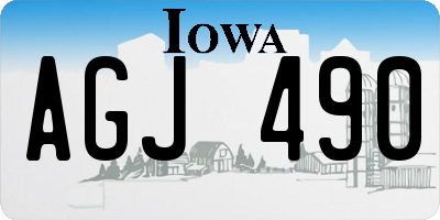 IA license plate AGJ490