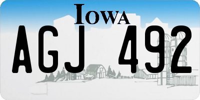 IA license plate AGJ492