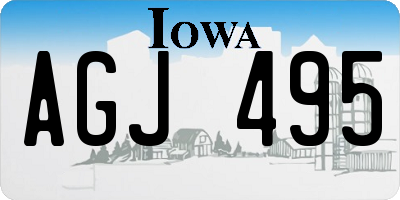 IA license plate AGJ495
