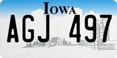 IA license plate AGJ497