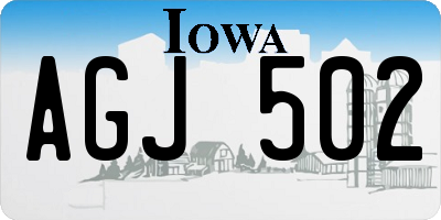 IA license plate AGJ502