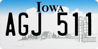 IA license plate AGJ511