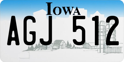 IA license plate AGJ512