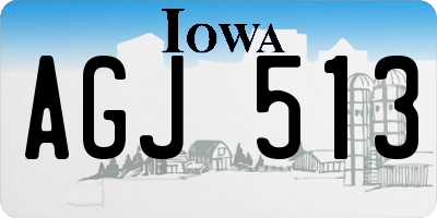 IA license plate AGJ513