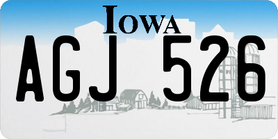 IA license plate AGJ526