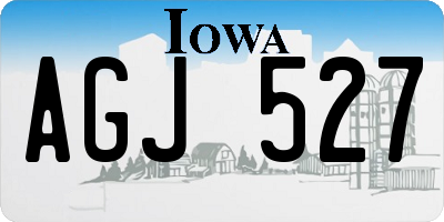 IA license plate AGJ527