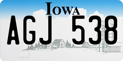 IA license plate AGJ538