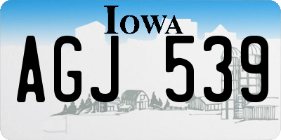 IA license plate AGJ539